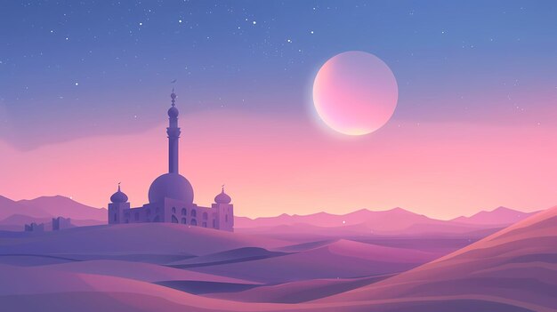 illustration islamic mosque background