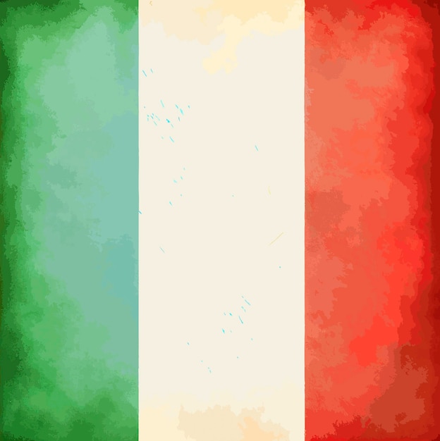 Illustration of the italy flag