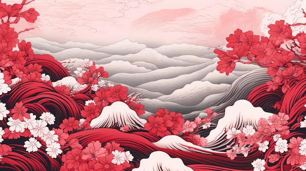 illustration of Japanese texture modern background