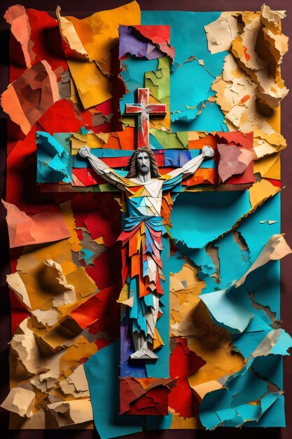 Illustration of Jesus Christ made with Generative AI