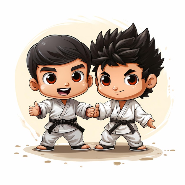 illustration for karatetaekwondo kidscute boy cartoon