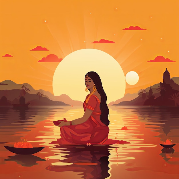 Foto illustrazione di karba chauth