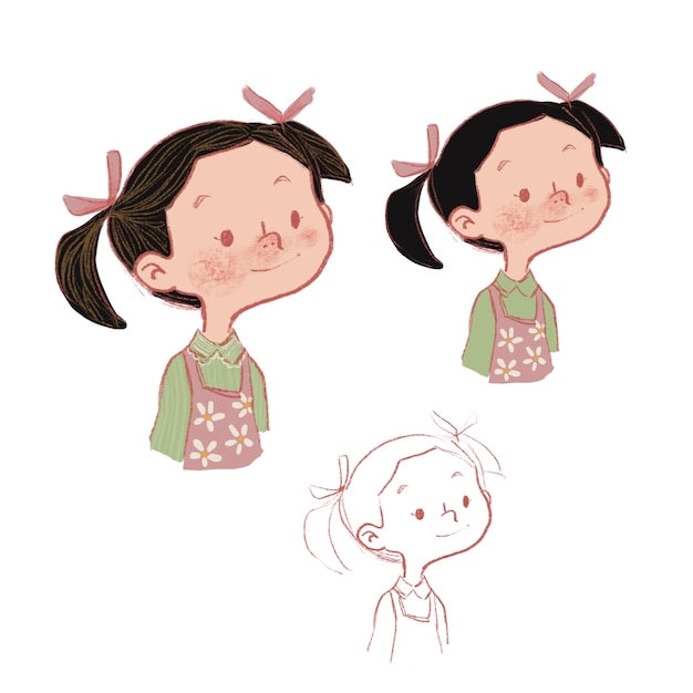 動物野菜果物のイラスト子供のキャラクター