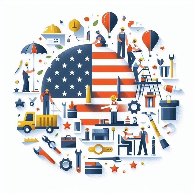 illustration for labor day united states 4