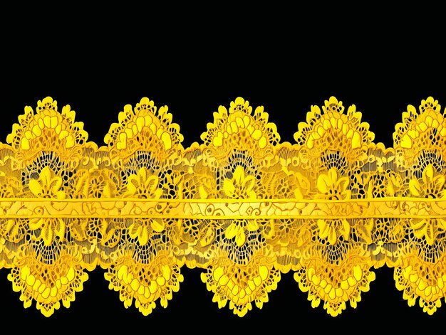 Photo illustration lace border in yellow