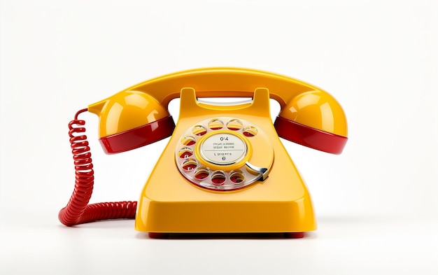 An illustration of a landline phone isolated on a white background
