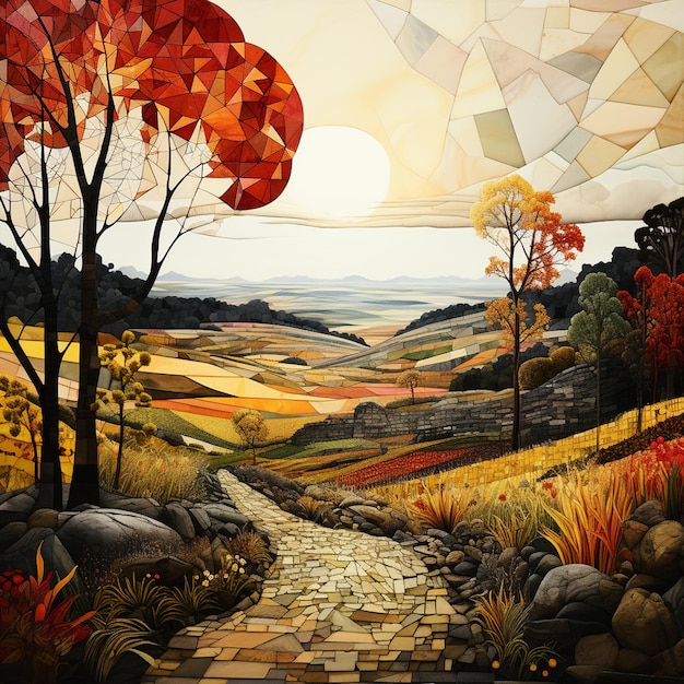 Photo illustration of the landscape patchwork