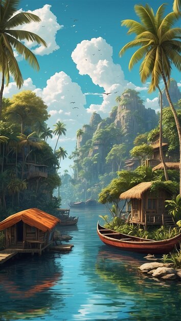 illustration landscape wallpaper background