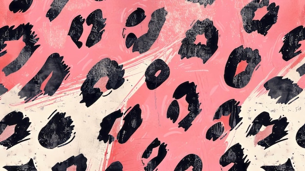 Photo illustration of leopard print black and green closeup on surface