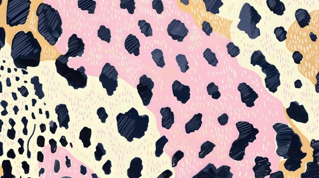 Photo illustration of leopard print black and green closeup on surface