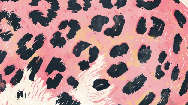 Photo illustration of leopard print black and green closeup on surface