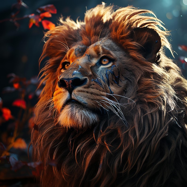 illustration of lion background for mobile