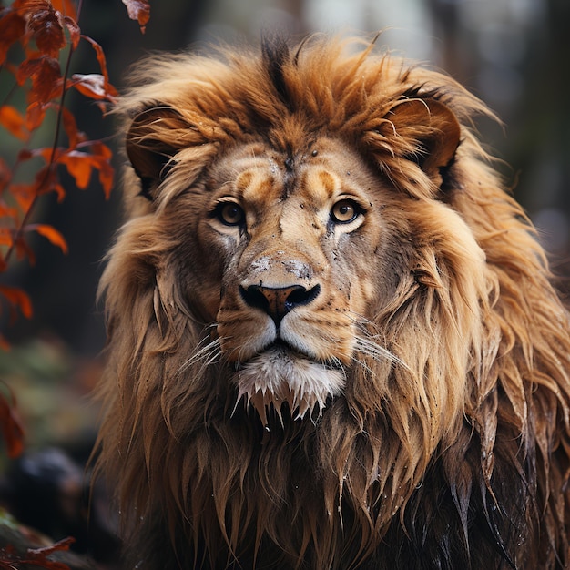 illustration of lion background for mobile