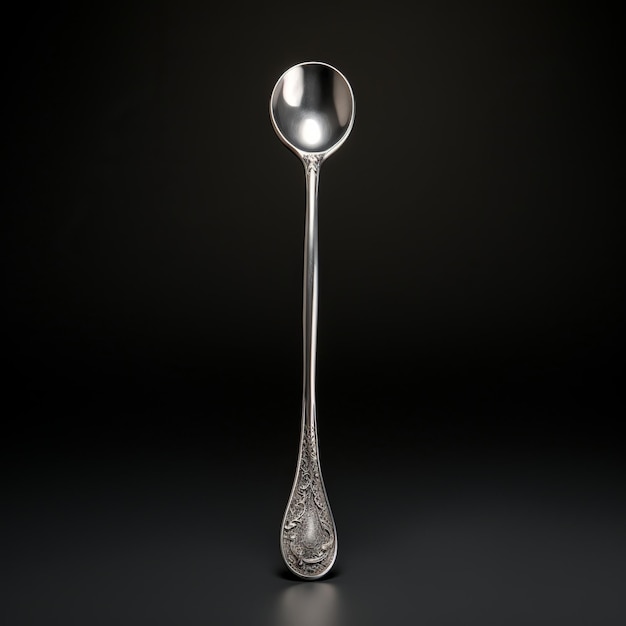 illustration of a little long ladle spoon