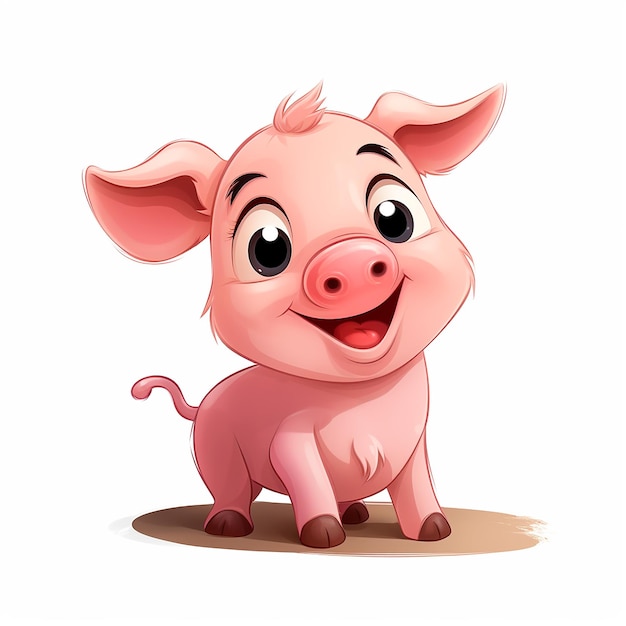 Photo illustration of a little pig