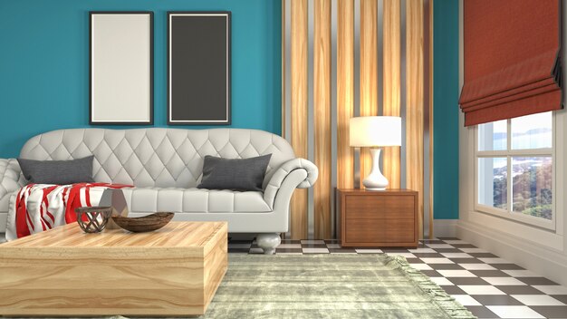 illustration of the living room interior