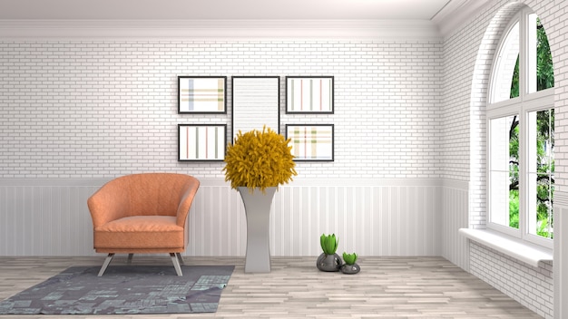 illustration of the living room interior