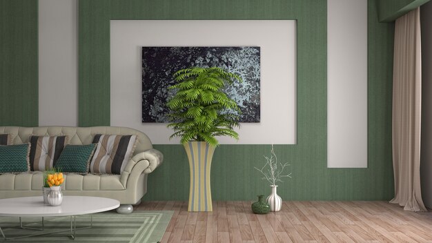 Photo illustration of the living room interior