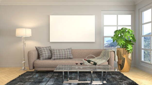 Photo illustration of the living room interior