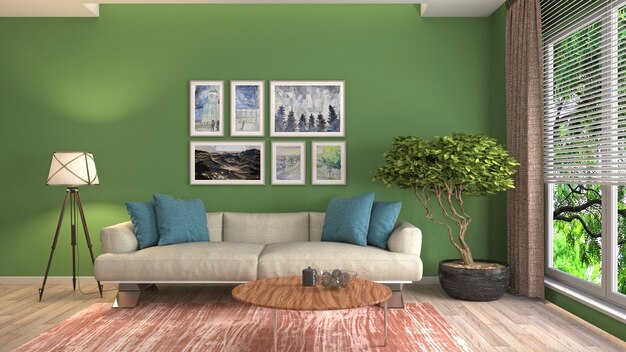 illustration of the living room interior