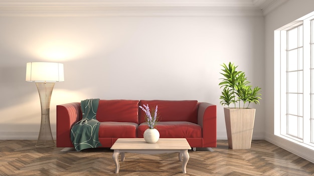 Photo illustration of the living room interior