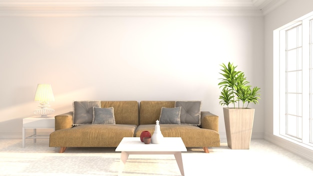 Illustration of the living room interior