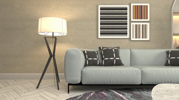 Photo illustration of the living room interior