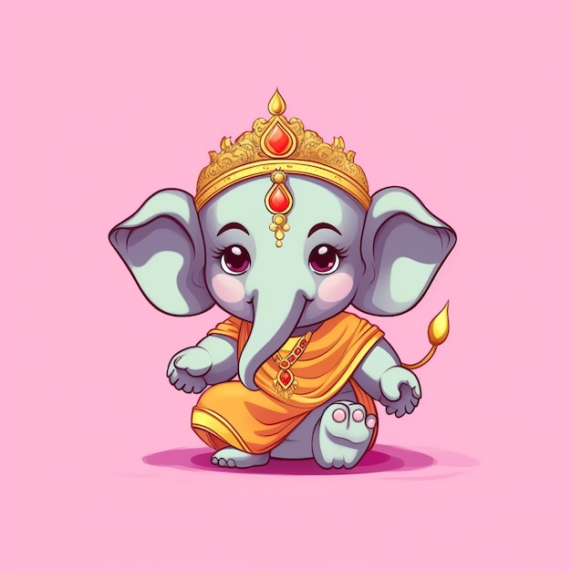 Ganesh Chaturthi Ai 생성을 위한 Lord Ganesha의 삽화