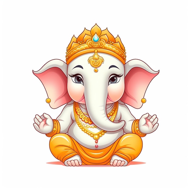 Photo illustration of lord ganesha for ganesh chaturthi with background ai generated