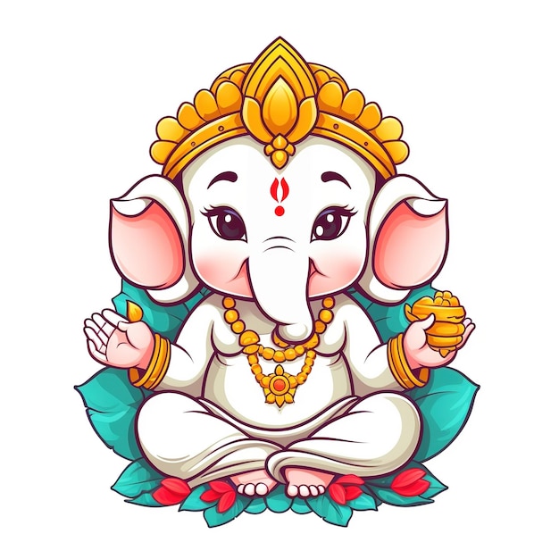 Photo illustration of lord ganesha for ganesh chaturthi with background ai generated