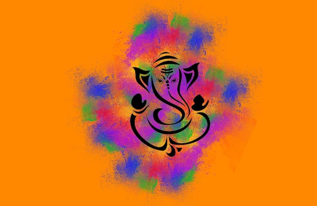 Illustrazione dello sfondo di lord ganpati per il festival indiano di ganesh chaturthi con il significato del messaggio