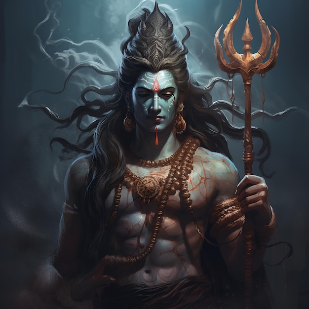 Premium Photo | Illustration of Lord Shiva for Savan month or Maha ...