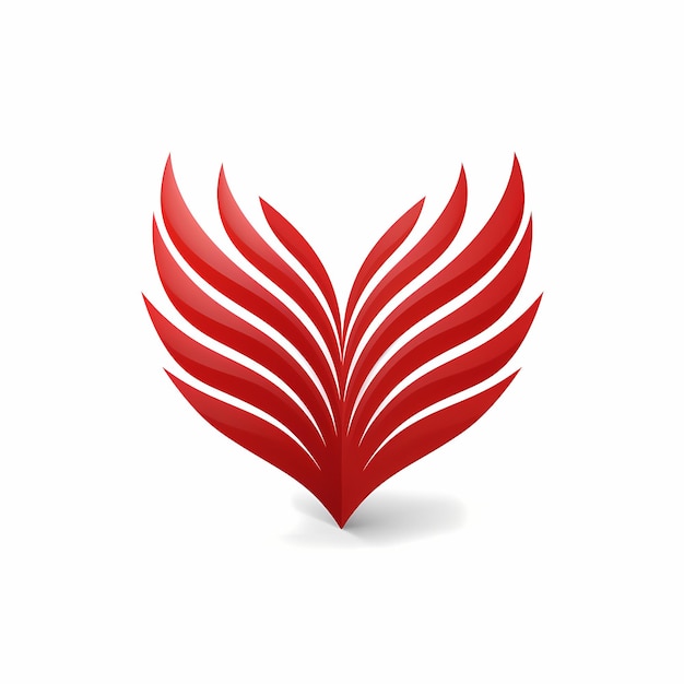 Foto illustrazione dell'amore icona semplice rosso sfondo bianco