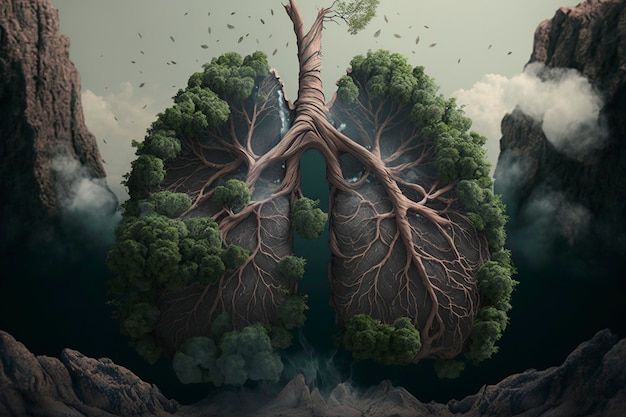 illustration the lungs of the earth environment conceptgenerative ai