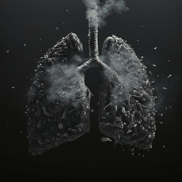 illustration of the lungs Generative AI