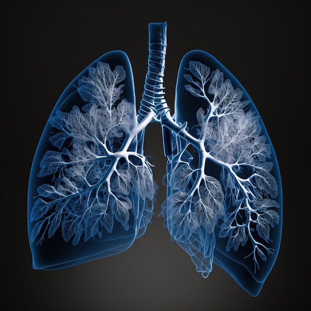 illustration of the lungs Generative AI