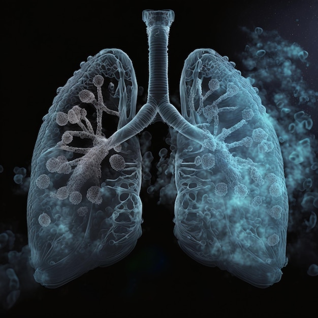 illustration of the lungs Generative AI