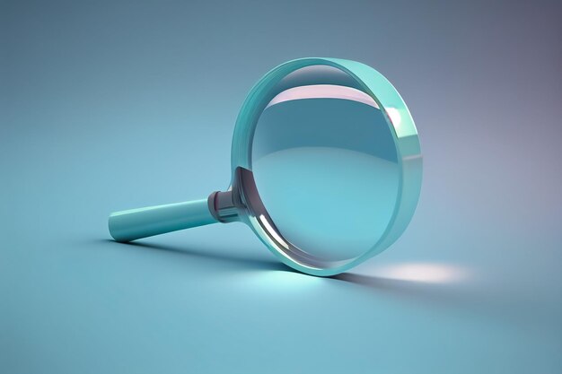 Illustration of magnification loupe on blue background ai