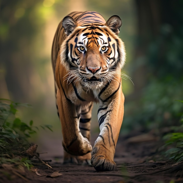 Illustration majestic bengal tiger resting or sleeping full body