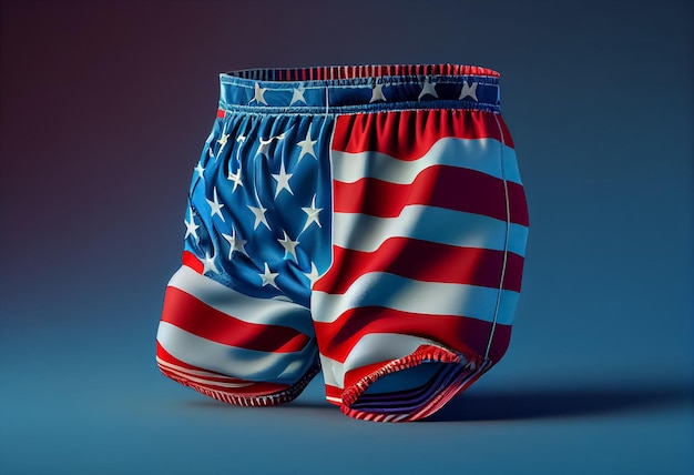 Premium Photo  Illustration of male underwear in american flag colors ai