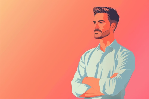 illustration of a man redefining masculinity with empathy