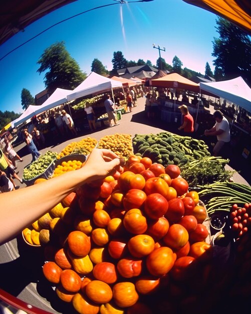 Photo illustration of market