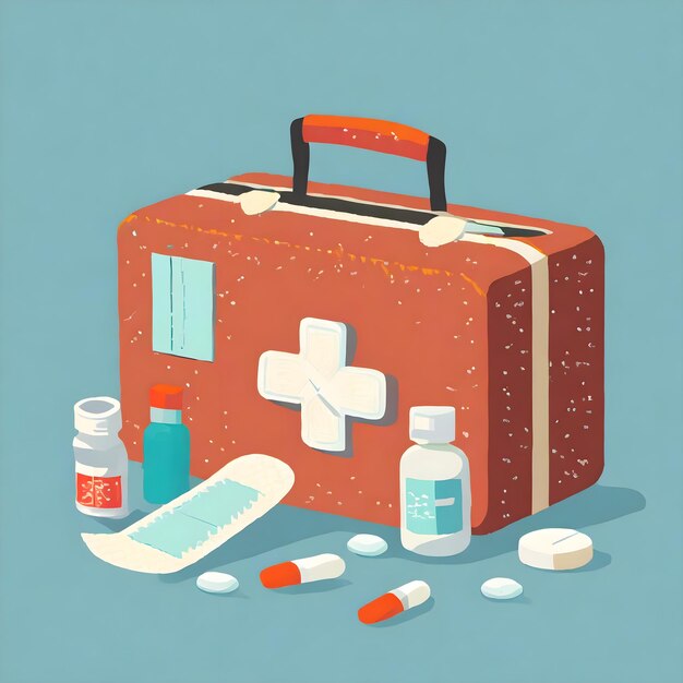 Photo an illustration of a medical kit