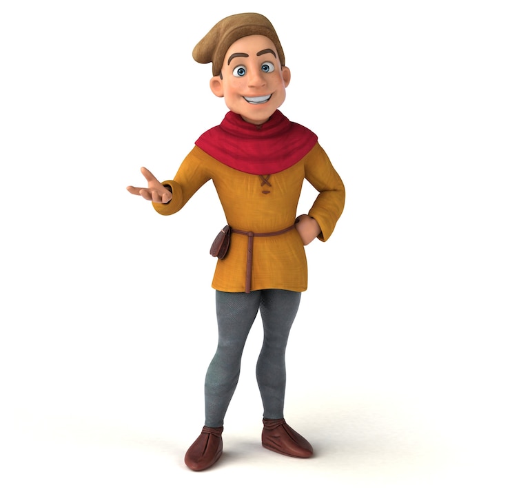 Photo illustration of a medieval historical character