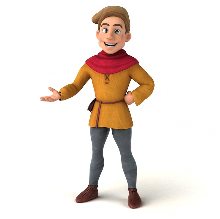 Photo illustration of a medieval historical man