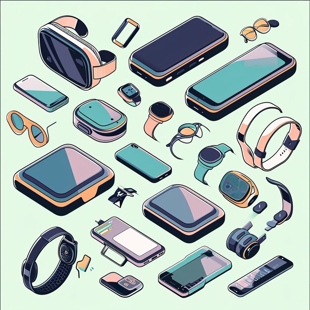 premium-photo-illustration-of-modern-technological-devices-set