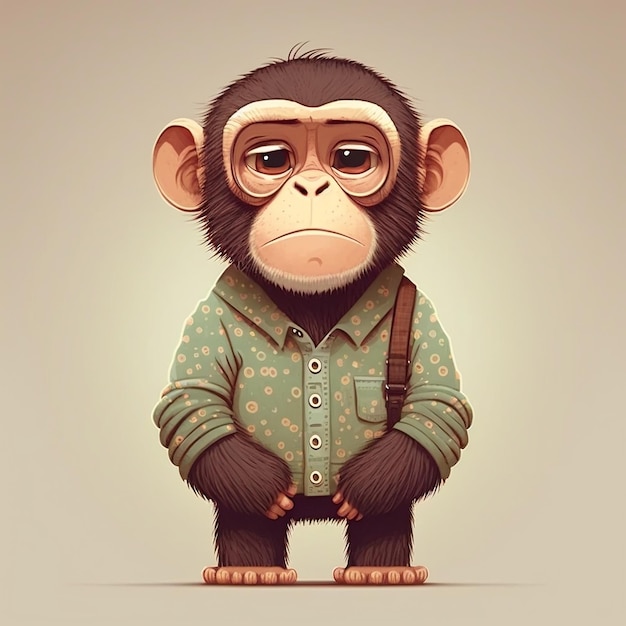 Illustration of a monkey in a suit