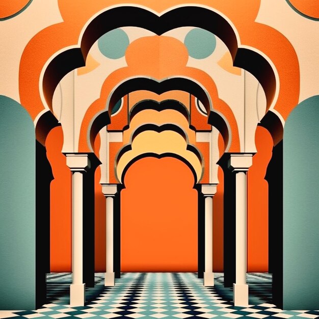 Photo illustration of a mosque