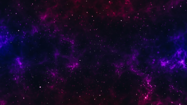 Illustration of multicolored milky way energy in space