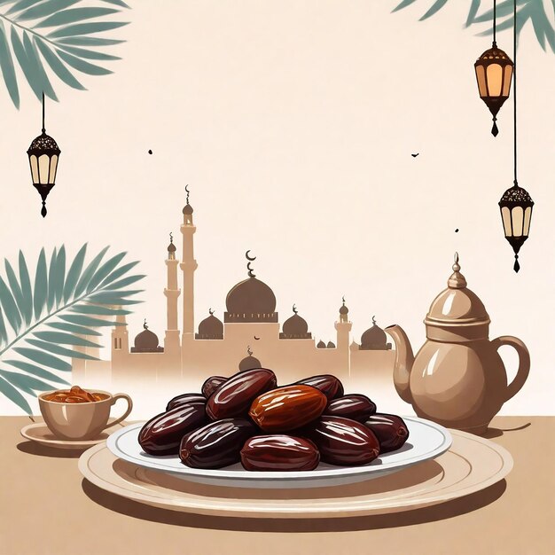 Photo illustration of muslim ramadan images background